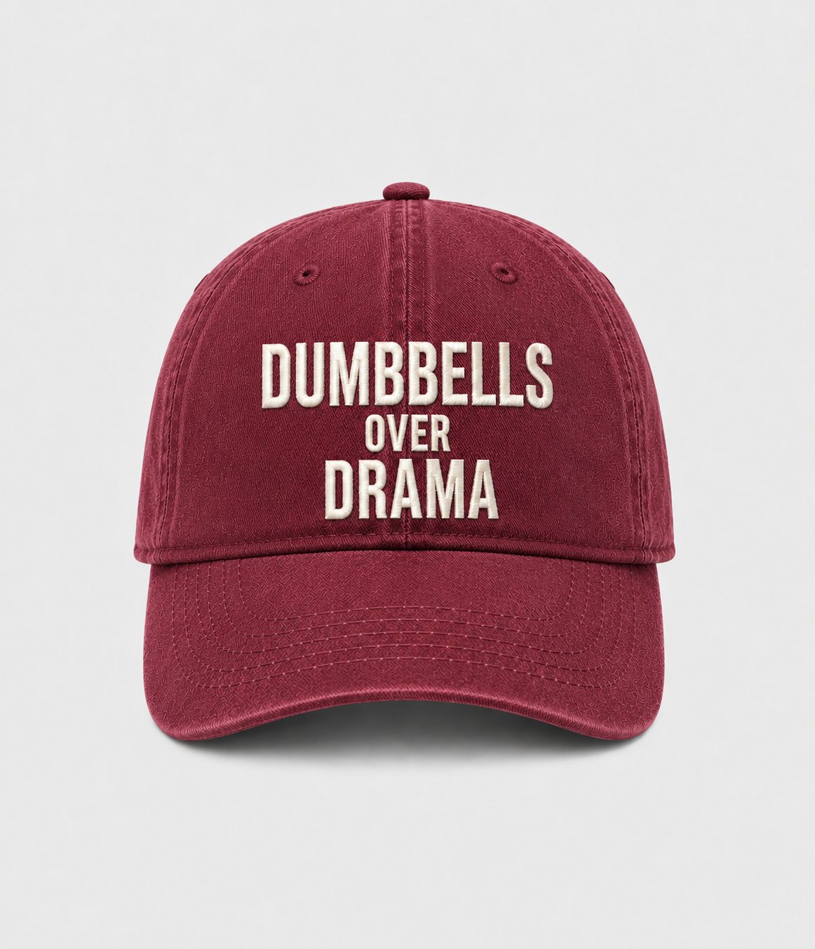 DUMBBELLS OVER DRAMA CAP